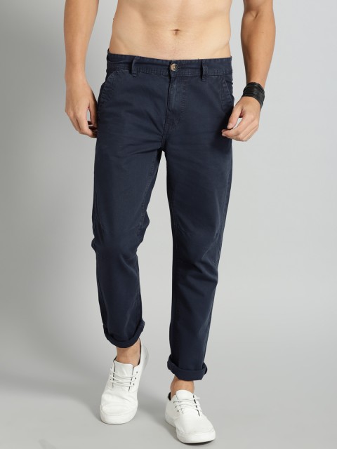 

Roadster Men Blue Solid Chinos
