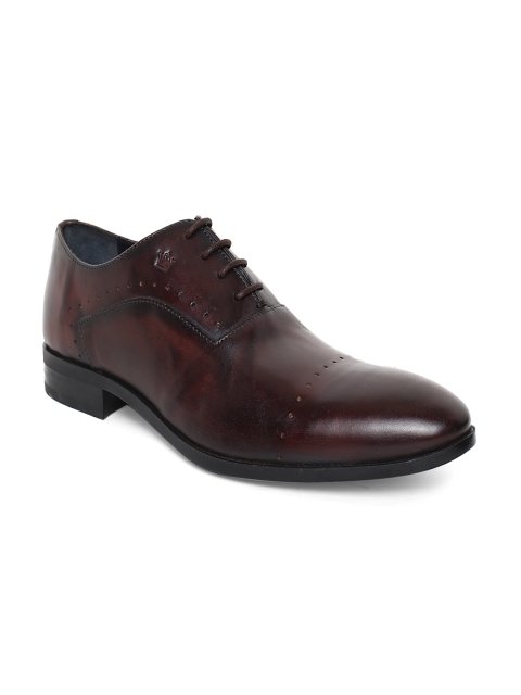 

Louis Philippe Men Brown Leather Formal Oxfords
