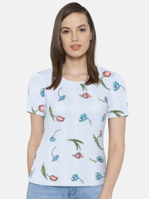 

Vero Moda Women Blue Printed T-shirt