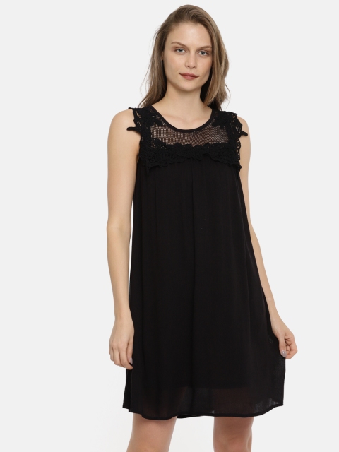 

Vero Moda Women Black Solid A-Line Dress