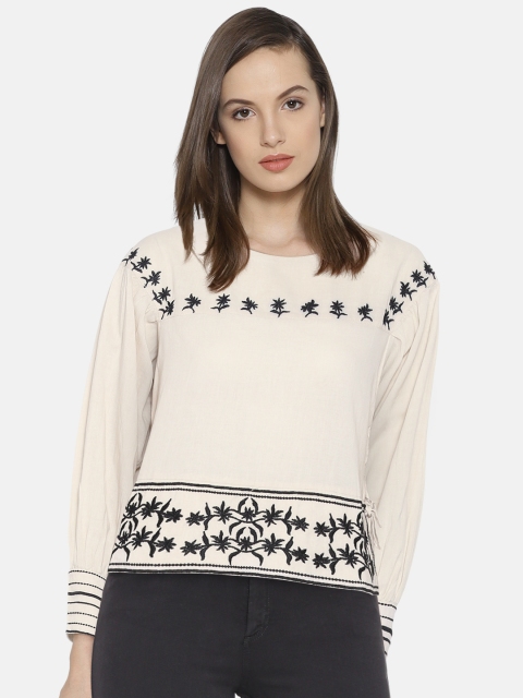

Vero Moda Women Beige Solid Top
