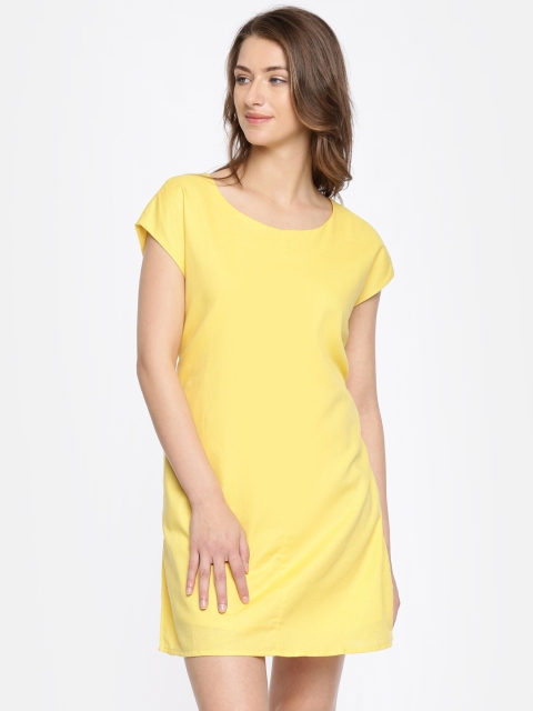 

Vero Moda Women Yellow Solid A-Line Dress