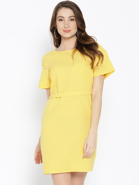 

Vero Moda Women Yellow Solid Sheath Dress