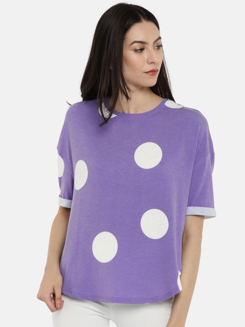 

Vero Moda Women Purple Printed Top