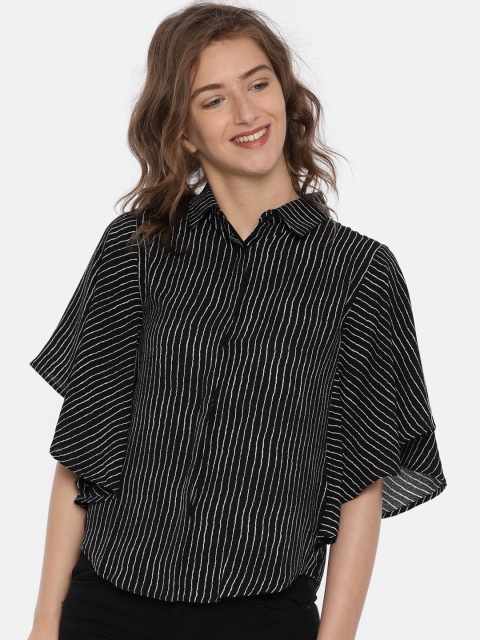 

Deal Jeans Women Black Striped Shirt Style Top