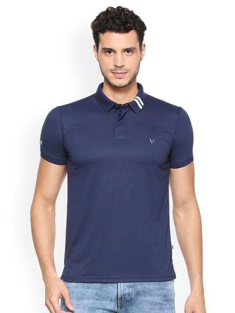 

Solly Sport Men Navy Blue Solid Polo Collar T-shirt