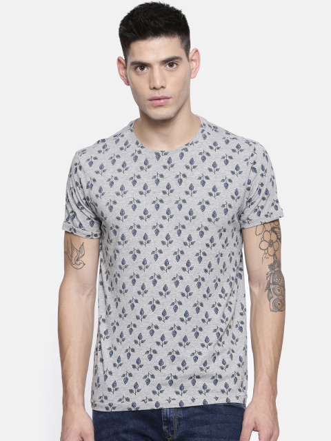 

Solly Jeans Co. Men Grey Printed Round Neck Pure Cotton T-shirt