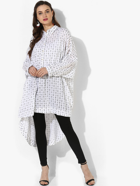 

Sangria White Printed Tunic