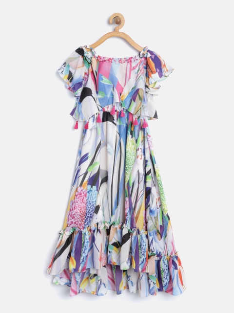 

Tiny Girl Multicoloured Printed Maxi Fit & Flare Dress, Multi