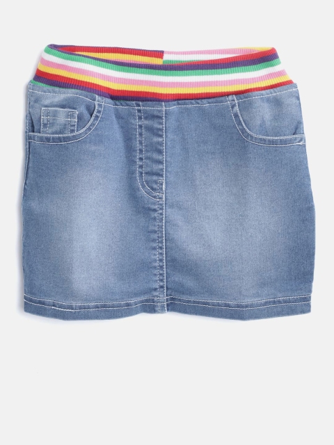 

Tiny Girl Blue Washed Denim Pencil Pure Cotton Skirt