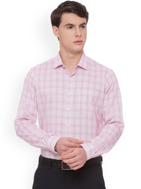 

Van Heusen Men Pink Comfort Regular Fit Checked Formal Shirt