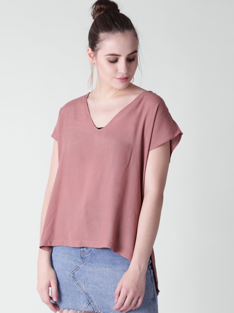 

FOREVER 21 Women Mauve Solid Top