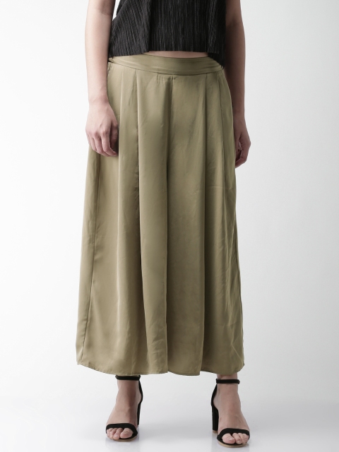 

FOREVER 21 Women Taupe Regular Fit Solid Culottes