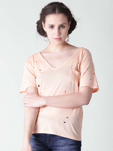 

FOREVER 21 Women Orange Solid Top
