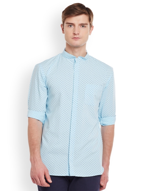 

Oxolloxo Men Blue Comfort Regular Fit Printed Casual Shirt