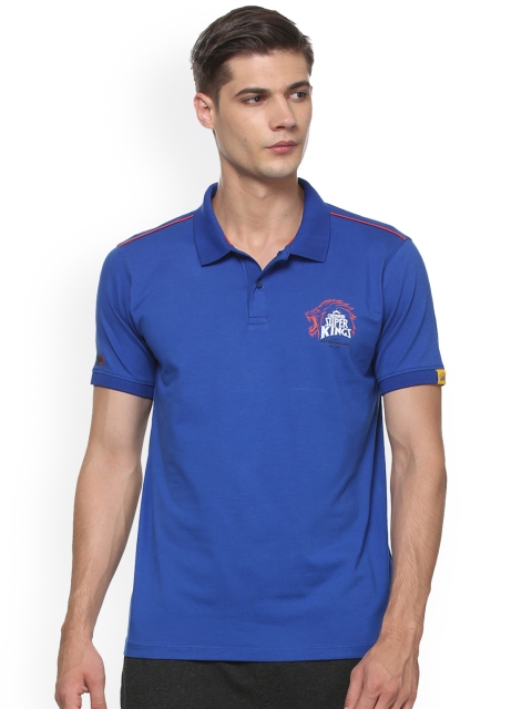 

Peter England Men Slim Fit Navy Blue Solid Polo Collar T-shirt