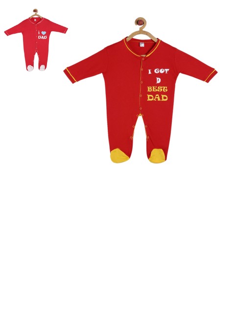 

GKIDZ Kids Pack Of 2 Printed Sleepsuits, Red