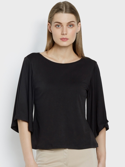 

AND Women Black Solid Top