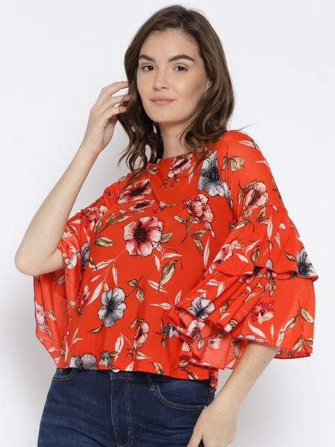 

AND Women Red Printed Top