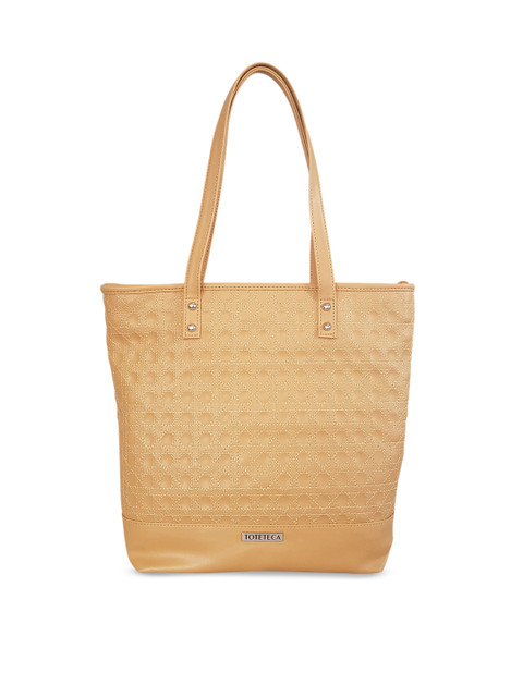 

Toteteca Beige Textured Shoulder Bag