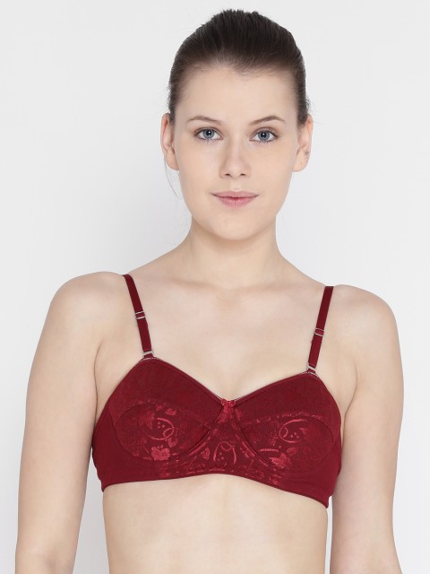 

Leading Lady Maroon Self-Design Padded Cut & Sew Pushup Bra lucy-maroon-38B