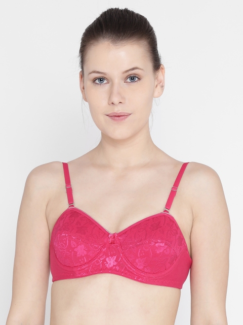 

Leading Lady Pink Self-Design Padded Cut & Sew Pushup Bra lucy-rani-38B