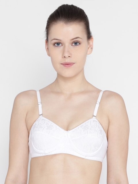 

Leading Lady White Self-Design Padded Cut & Sew Pushup Bra lucy-white-38B
