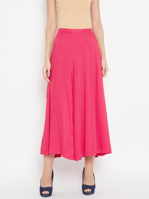 

Bronz Women Pink Flared Solid Palazzos