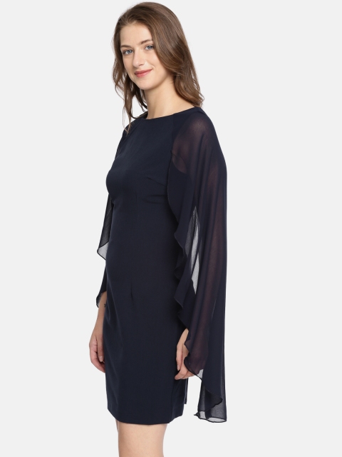 

Vero Moda Women Navy Blue Solid A-Line Dress