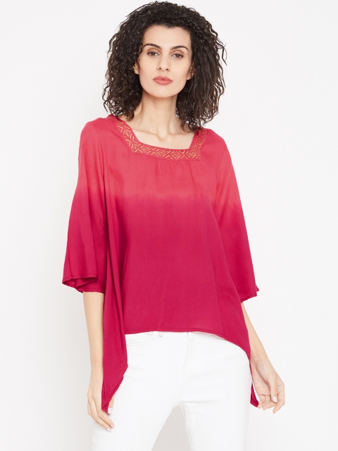 

Bronz Women Pink Dyed A-Line Top