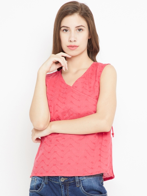 

Bronz Women Coral Embroidered Top