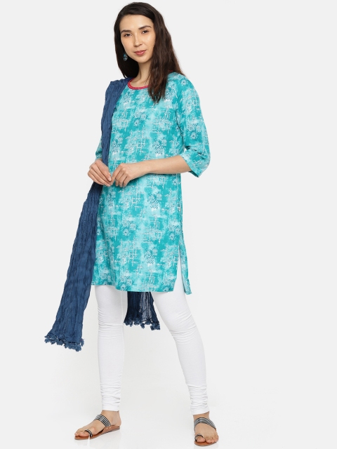 

Karigari Blue Solid Tasselled Dupatta