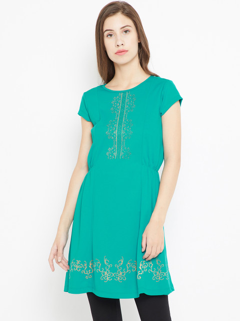 

Bronz Green Solid Tunic