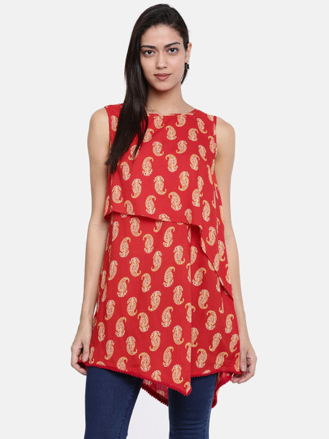 

Bronz Red Printed Tunic