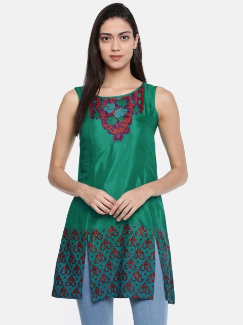 

Bronz Women Green Printed Tunic