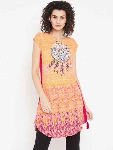 

Bronz Orange Printed Tunic