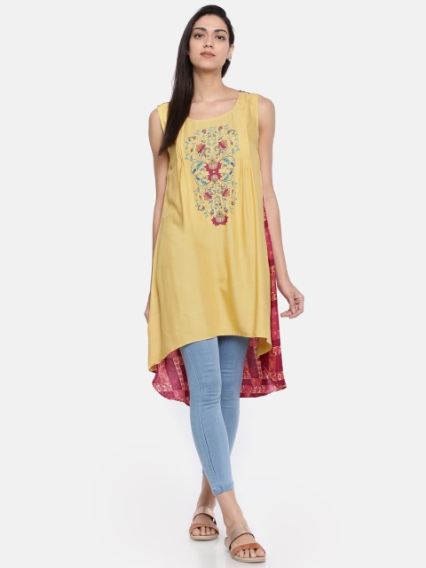 

Bronz Women Yellow Printed Tunic