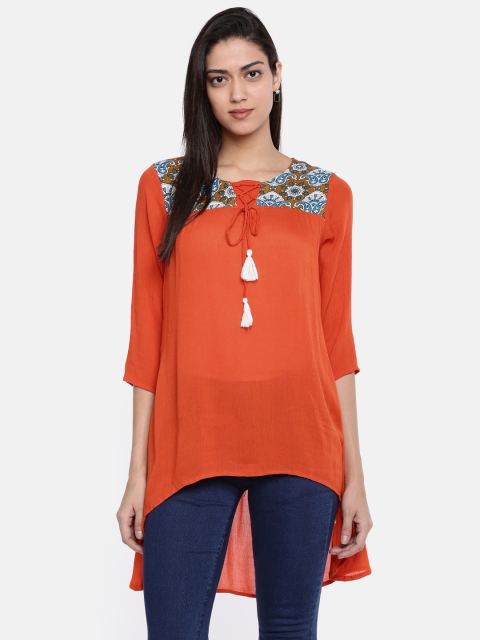 

Bronz Orange Solid Tunic