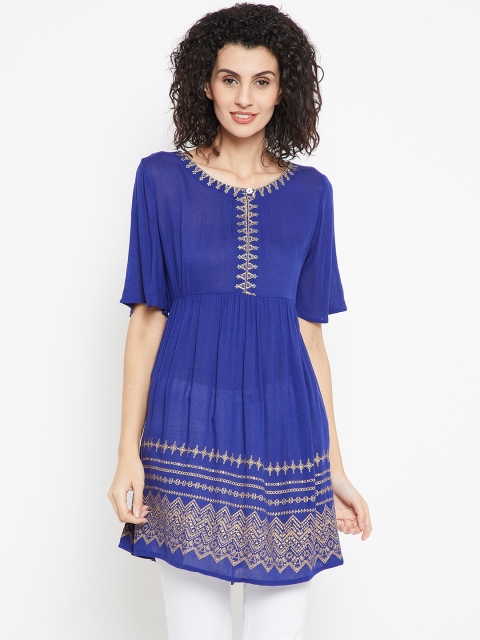 

Bronz Blue Printed Tunic