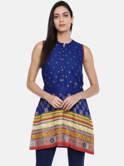 

Bronz Blue Printed Tunic