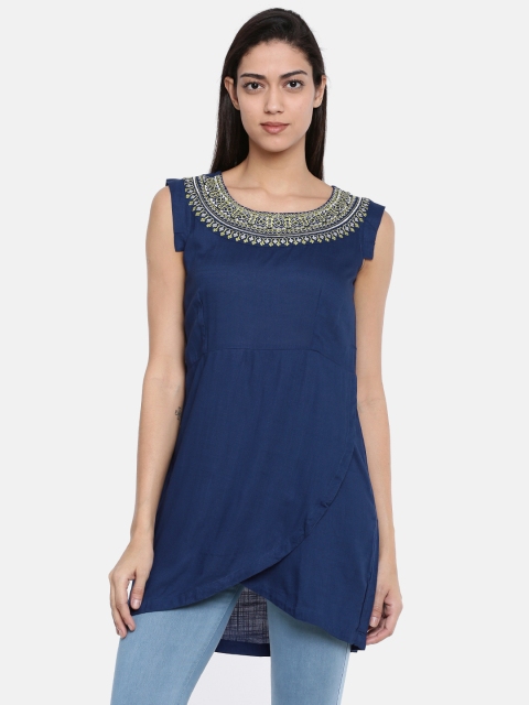 

Bronz Blue Solid Tunic