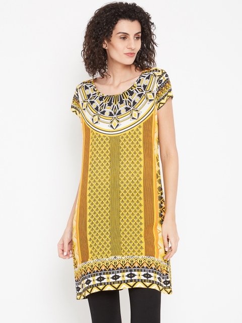 

Bronz Yellow & Black Printed Tunic