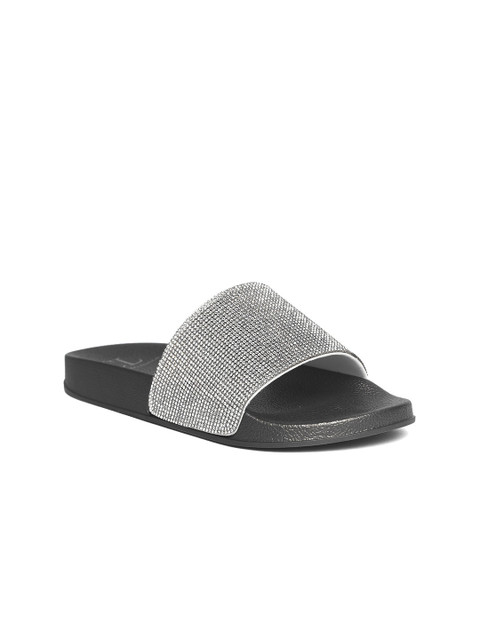 

Carlton London Women Grey Embellished Synthetic Open Toe Flats