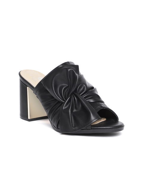 

Carlton London Women Black Solid Sandals