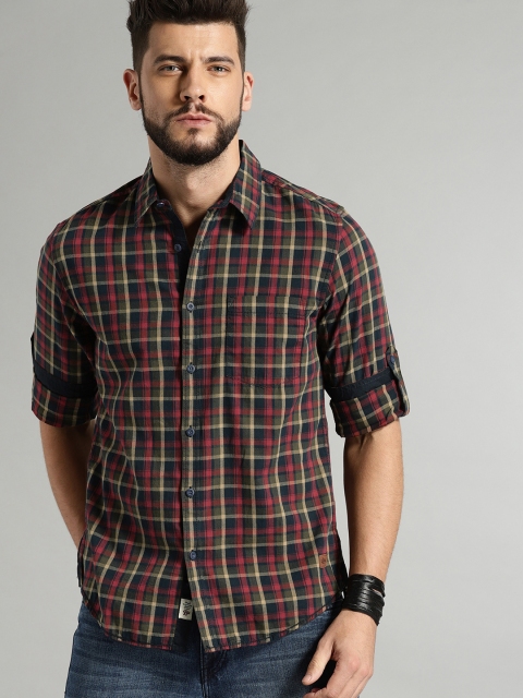 

Roadster Men Multicoloured Regular Fit Checked Casual Shirt, Multi