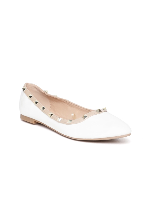 

Carlton London Women White Solid Ballerinas