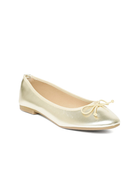 

Carlton London Women Gold-Toned Solid Ballerinas