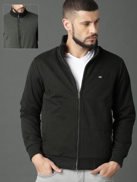

Roadster Men Black Solid Reversible Bomber