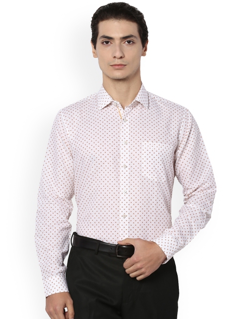 

Van Heusen Men White Slim Fit Printed Formal Shirt