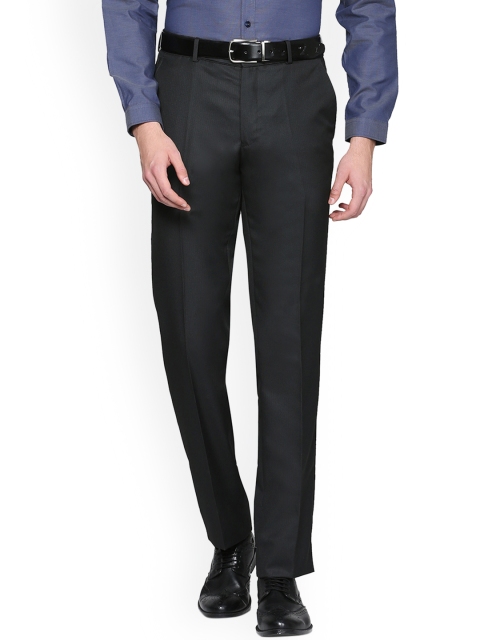 

V Dot Men Black Slim Fit Solid Formal Trousers